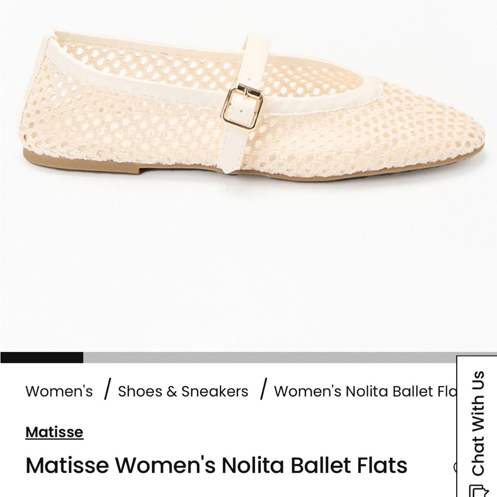 Coconuts by Matisse Nolita Woven Ballet Flats Size 8 Ivory